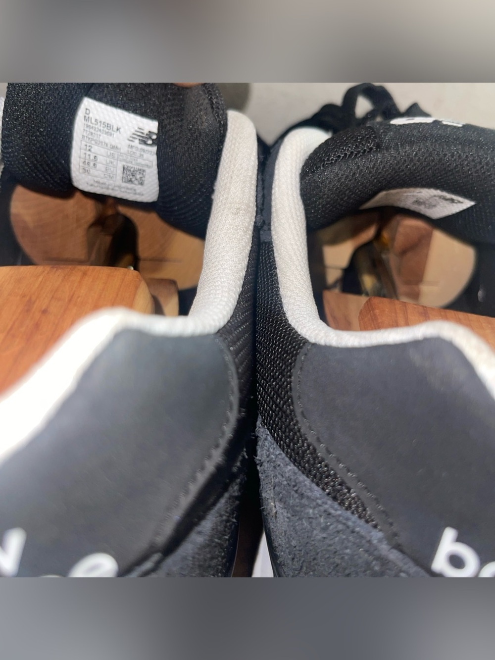 New Balance Men’s 515 Running Jogging Sneakers Black/White Suede Sz 12 - Picture 10 of 13